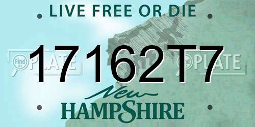 17162T7 New Hampshire License Plate