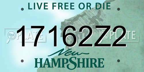 17162Z2 New Hampshire License Plate