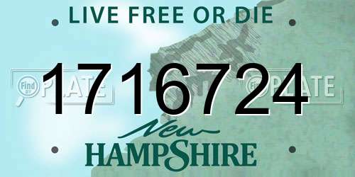 1716724 New Hampshire License Plate