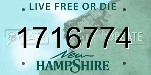 1716774 New Hampshire License Plate