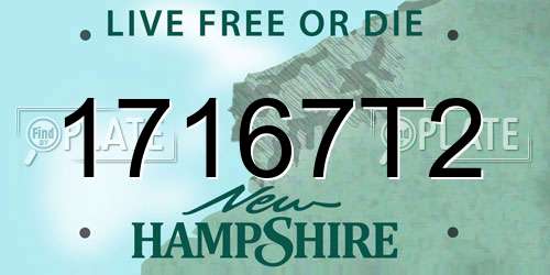 17167T2 New Hampshire License Plate