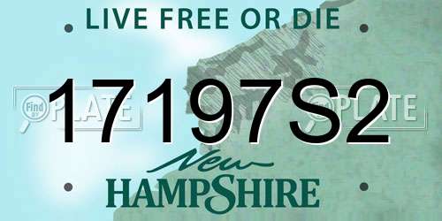 17197S2 New Hampshire License Plate