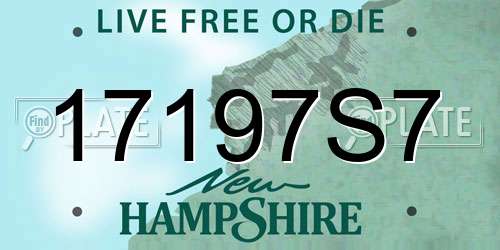 17197S7 New Hampshire License Plate