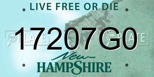 17207G0 New Hampshire License Plate
