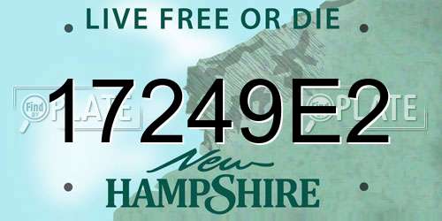 17249E2 New Hampshire License Plate