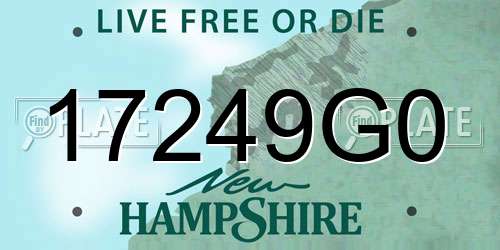 17249G0 New Hampshire License Plate