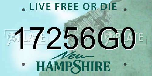 17256G0 New Hampshire License Plate