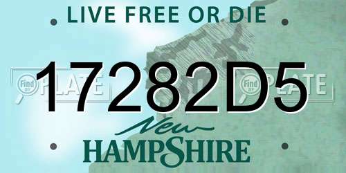 17282D5 New Hampshire License Plate
