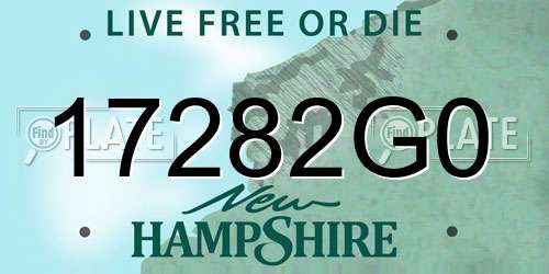 17282G0 New Hampshire License Plate