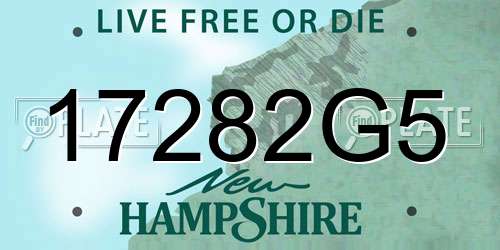 17282G5 New Hampshire License Plate