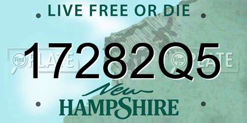 17282Q5 New Hampshire License Plate