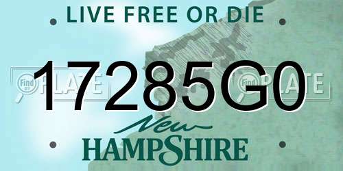 17285G0 New Hampshire License Plate