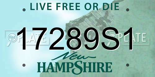 17289S1 New Hampshire License Plate