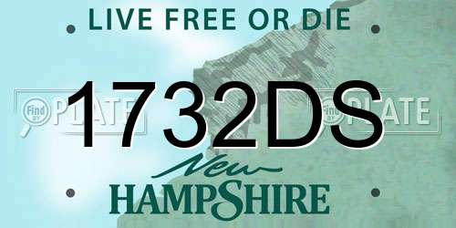 1732DS New Hampshire License Plate