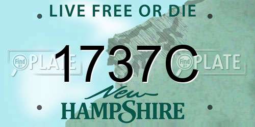 1737C New Hampshire License Plate