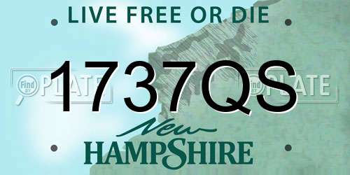 1737QS New Hampshire License Plate