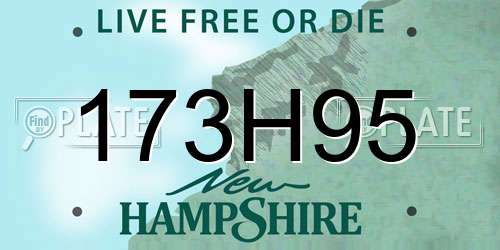 173H95 New Hampshire License Plate