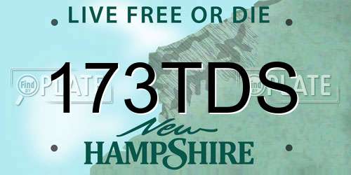173TDS New Hampshire License Plate