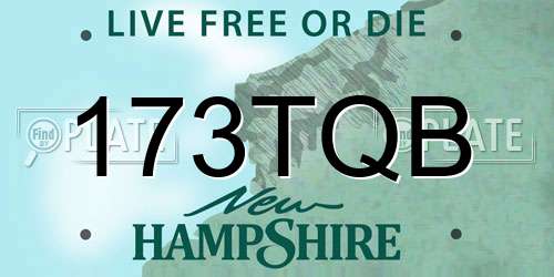 173TQB New Hampshire License Plate