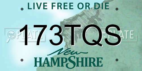 173TQS New Hampshire License Plate