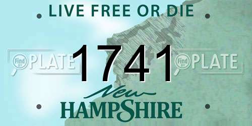 1741 New Hampshire License Plate