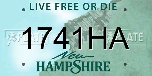 1741HA New Hampshire License Plate