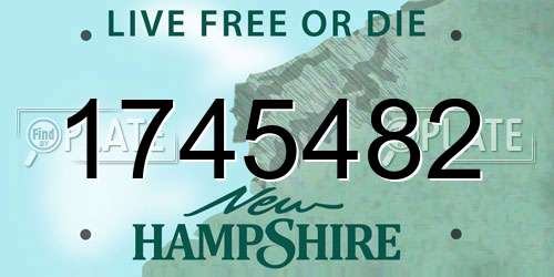 1745482 New Hampshire License Plate