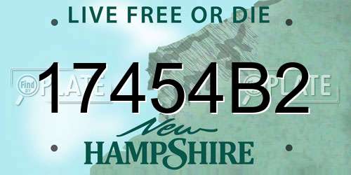 17454B2 New Hampshire License Plate