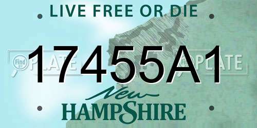 17455A1 New Hampshire License Plate