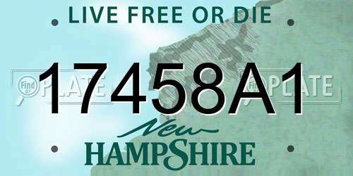 17458A1 New Hampshire License Plate