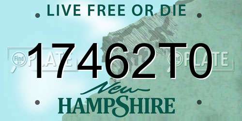 17462T0 New Hampshire License Plate