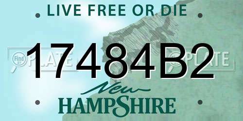 17484B2 New Hampshire License Plate