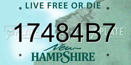 17484B7 New Hampshire License Plate