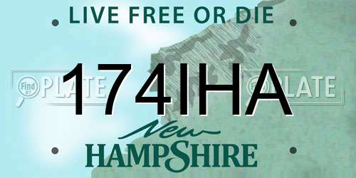 174IHA New Hampshire License Plate