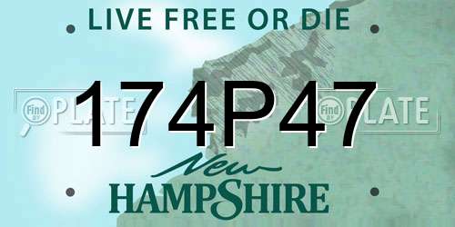 174P47 New Hampshire License Plate