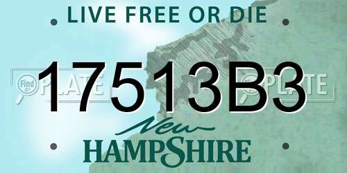 17513B3 New Hampshire License Plate
