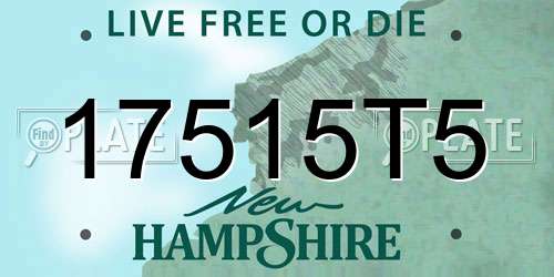 17515T5 New Hampshire License Plate