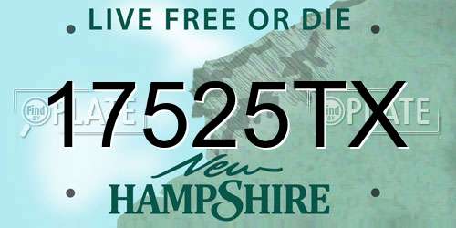 17525TX New Hampshire License Plate