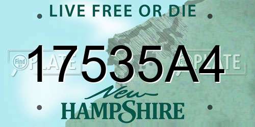 17535A4 New Hampshire License Plate