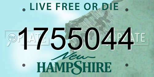 1755044 New Hampshire License Plate