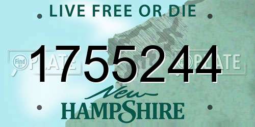 1755244 New Hampshire License Plate