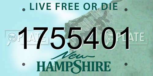 1755401 New Hampshire License Plate
