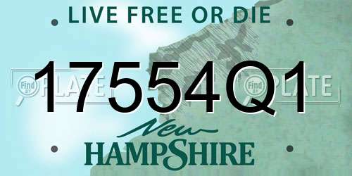 17554Q1 New Hampshire License Plate