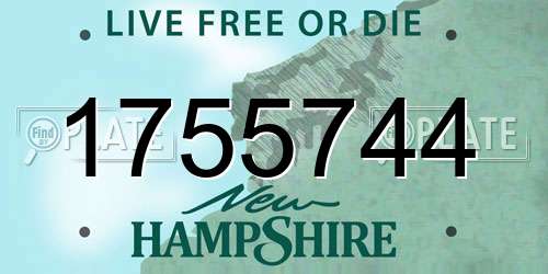 1755744 New Hampshire License Plate