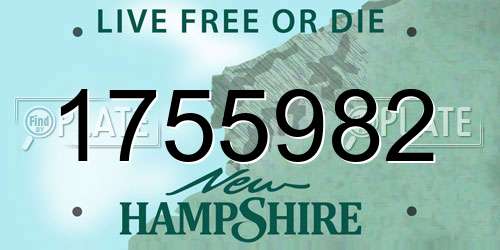 1755982 New Hampshire License Plate