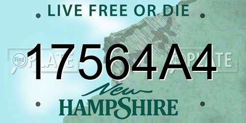 17564A4 New Hampshire License Plate