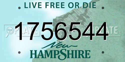 1756544 New Hampshire License Plate