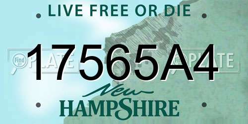 17565A4 New Hampshire License Plate