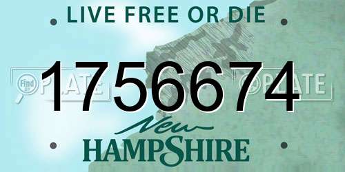 1756674 New Hampshire License Plate