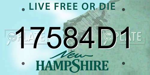 17584D1 New Hampshire License Plate